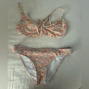Gilly Hicks Hollister bikini Small top and bottoms floral print